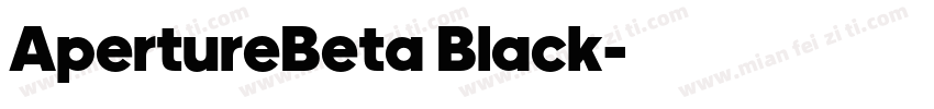 ApertureBeta Black字体转换